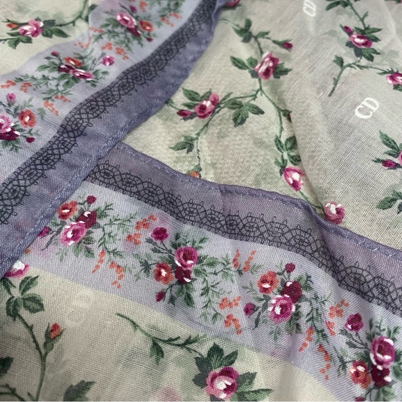 Christian Dior Floral Mini Scarf - Picture 5 of 8